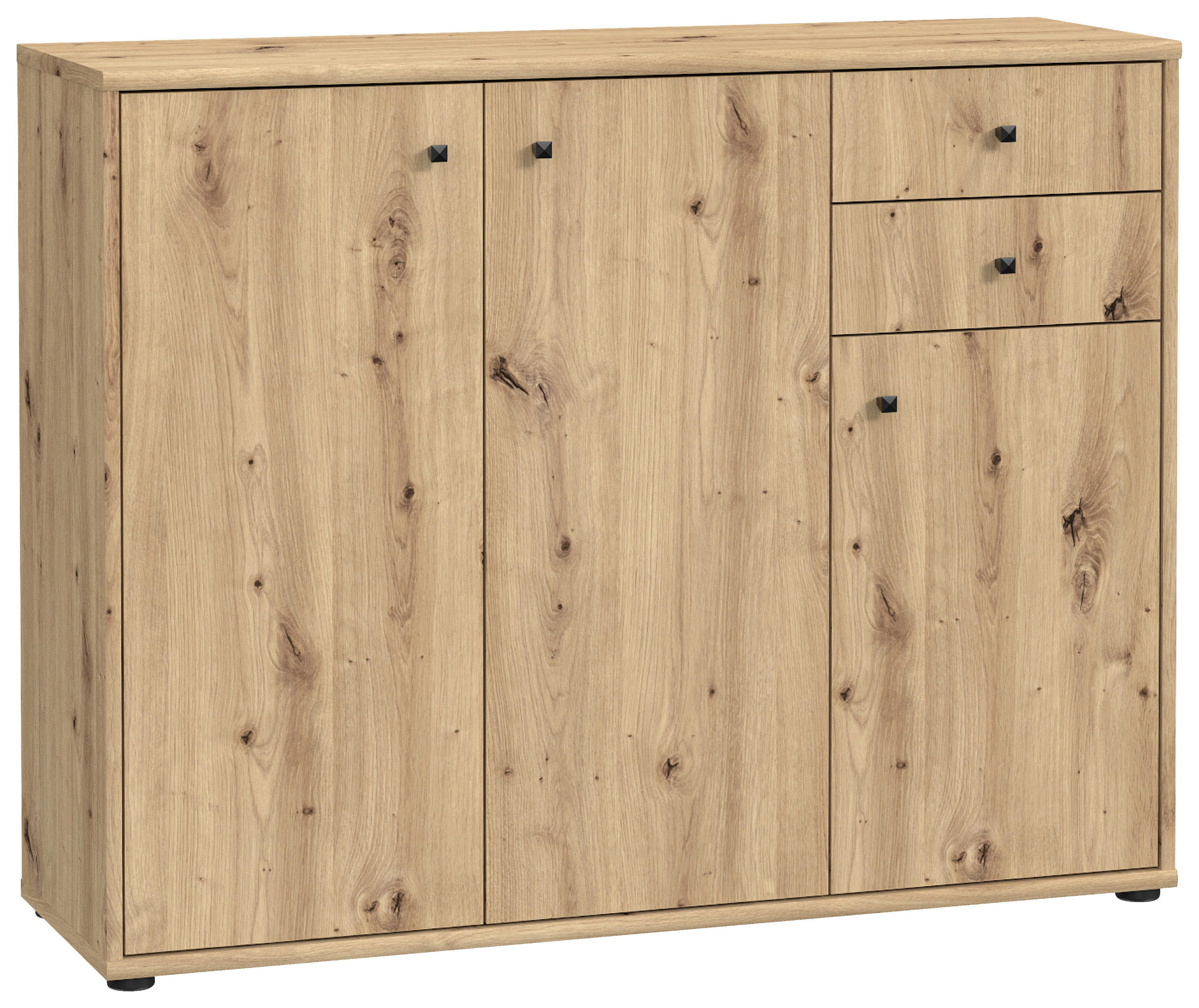 KOMMODE , 108,8/85,5/34,8 cm, 2 Schublade(n)  - Eiche Artisan, Design, Holzwerkstoff (108,8/85,5/34,8cm)