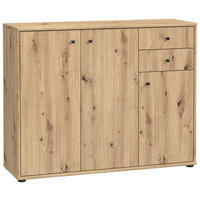 KOMMODE , 108,8/85,5/34,8 cm, 2 Schublade(n)  - Eiche Artisan, Design, Holzwerkstoff (108,8/85,5/34,8cm)