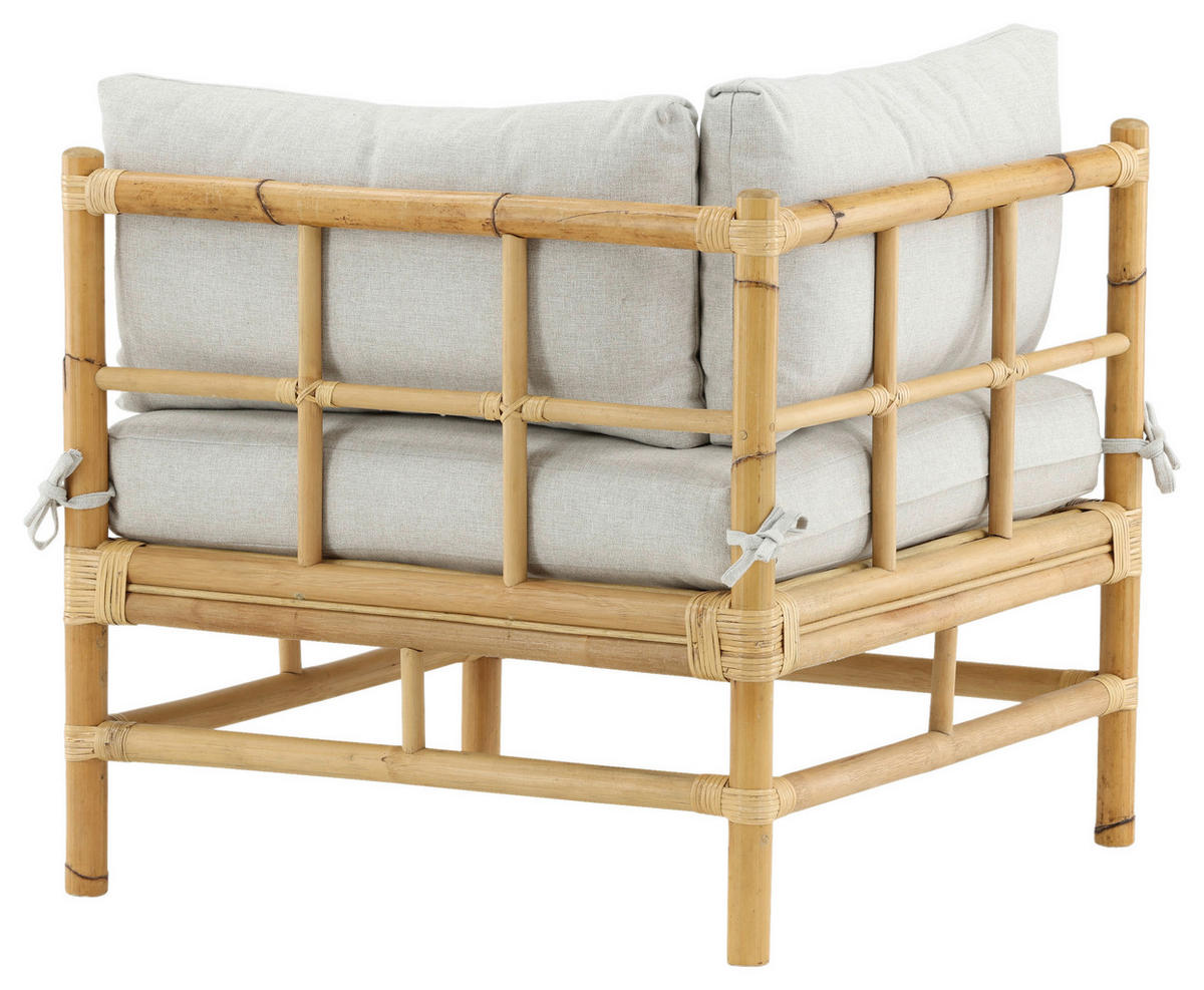 LOUNGEECKTEIL - Hellbraun, KONVENTIONELL, Holz/Textil (75/70/74cm) - Gardenson