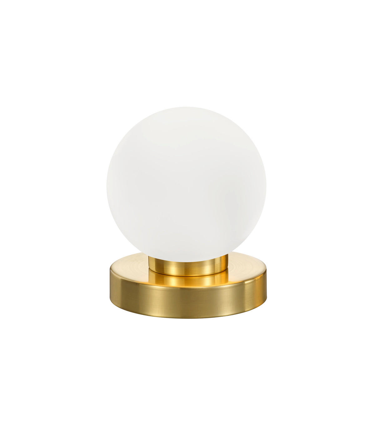 TISCHLEUCHTE - Weiss/Messingfarben, Basics, Glas/Metall (12/15cm)