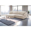 ECKSOFA in Cord Creme  - Creme/Schwarz, Design, Kunststoff/Textil (161/284cm) - Livetastic
