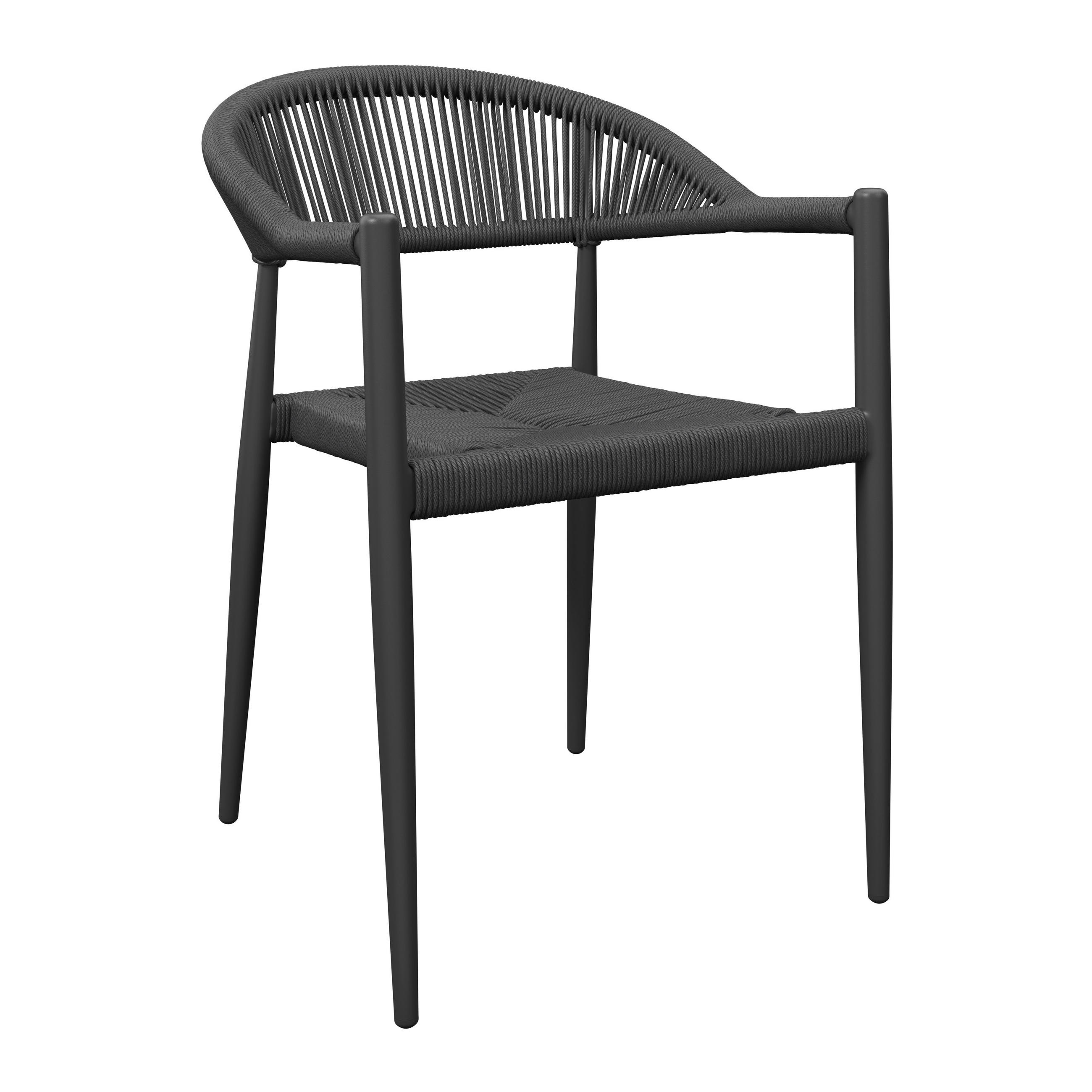 Ambia Garden Stapelsessel Anthrazit 55x78x59.5 cm