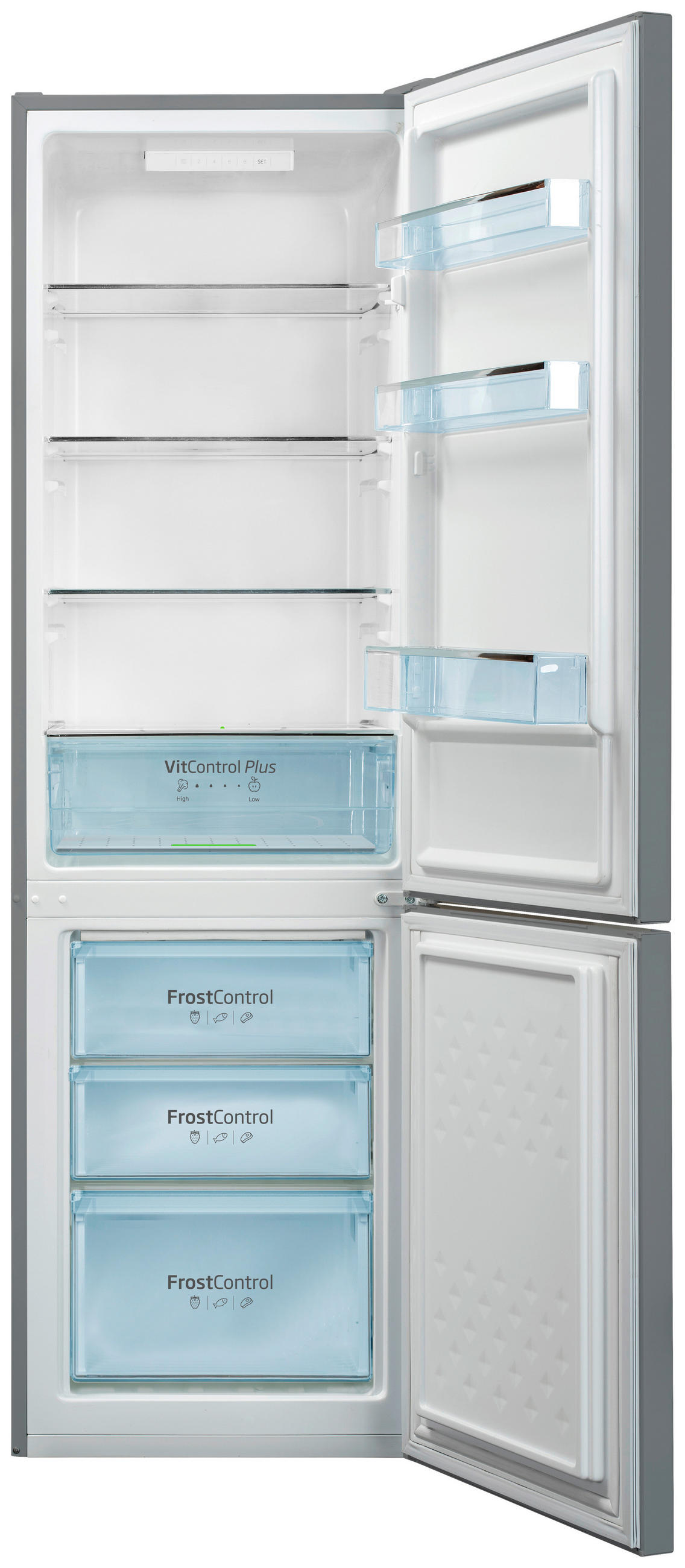 KÜHL-GEFRIER-KOMBINATION 54/176,0/55,0 cm  - Edelstahlfarben, Basics, Metall (54/176,0/55,0cm) - Amica