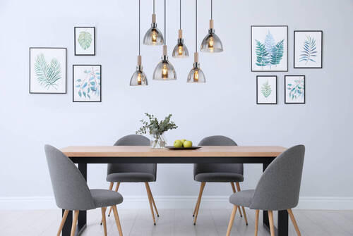 LAMPĂ SUSPENDATĂ 80/30/120 cm  - negru, Design, sticlă/metal (80/30/120cm) - Globo