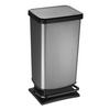 ODPADKOVÝ KOŠ  40 l - šedá/černá, Basics, plast (35,3/29,5/67,6cm) - Rotho
