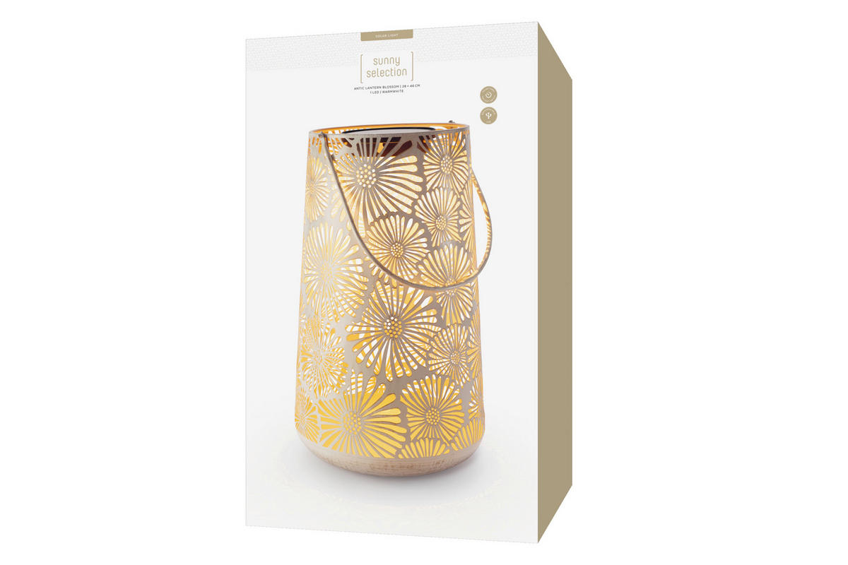 SOLARLEUCHTE - Weiss, Basics, Metall (28/46cm) - STT