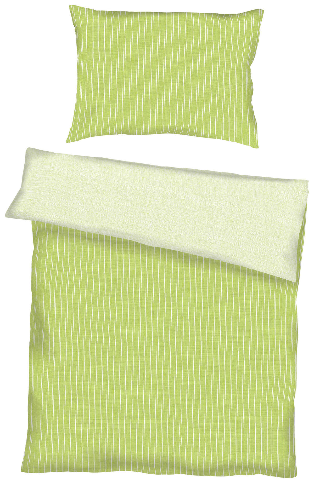 BETTWÄSCHE Makosatin 140/200 cm  - Grün, KONVENTIONELL, Textil (140/200cm) - Kaeppel