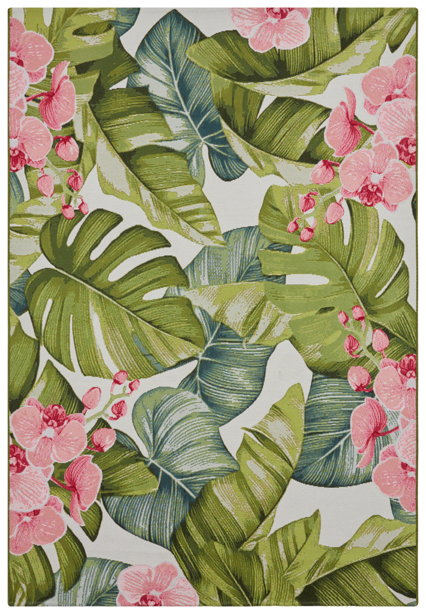 OUTDOORTEPPICH 120/180 cm Flair Grün, Multicolor  - Multicolor/Grün, Design, Kunststoff (120/180cm)