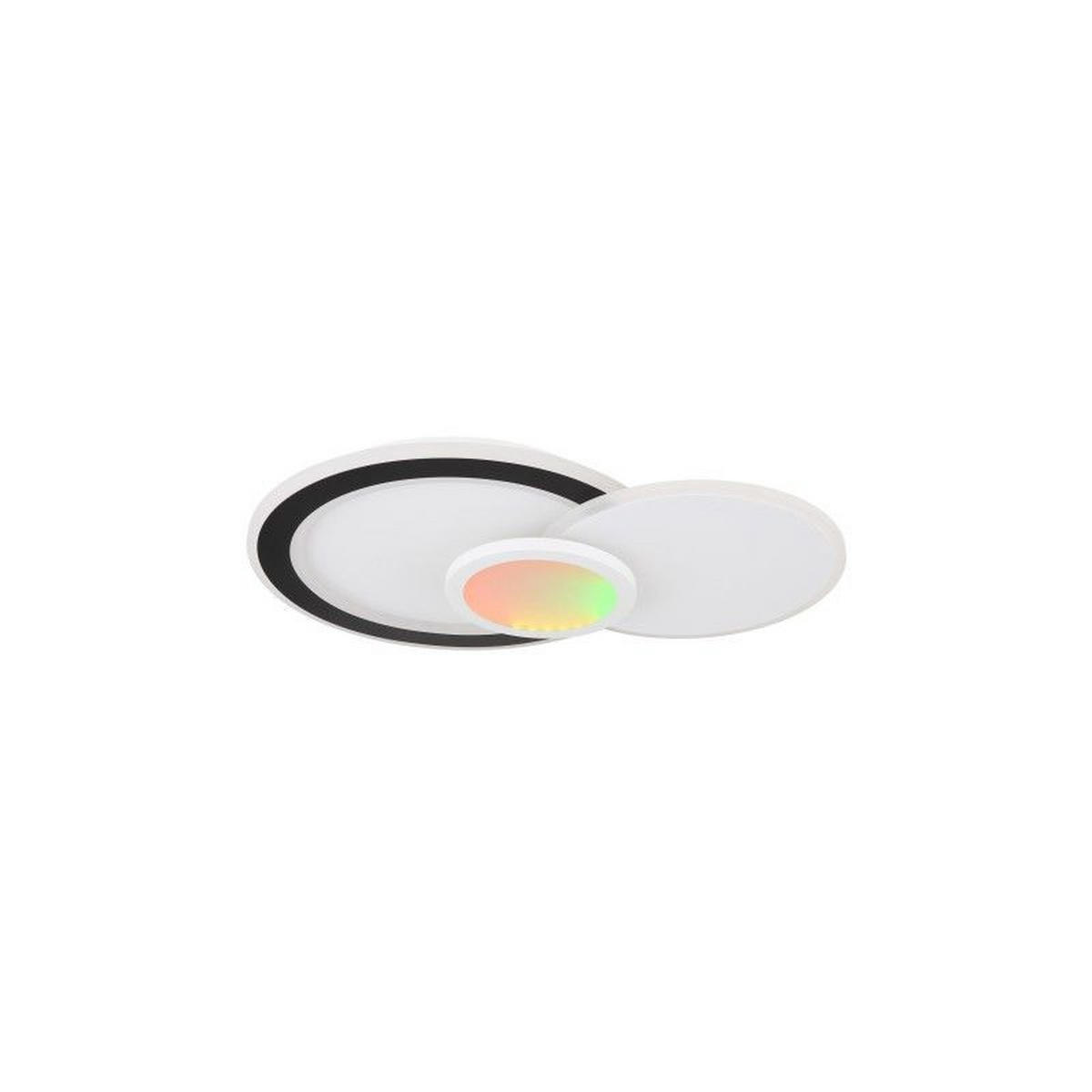 STROPNA LED-SVETILKA  Gisell //3000-6500 K/230 V/ - črna/bela, Trend, kovina/umetna masa (57,5/40/8,5cm)