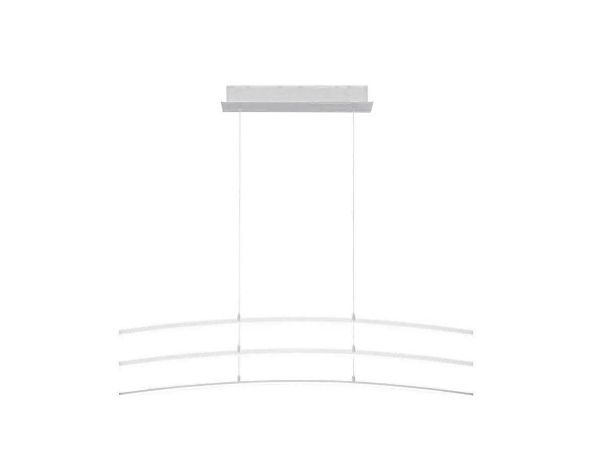LED-HÄNGELEUCHTE  130 cm  - Alufarben, MODERN, Metall (130cm) - Hell