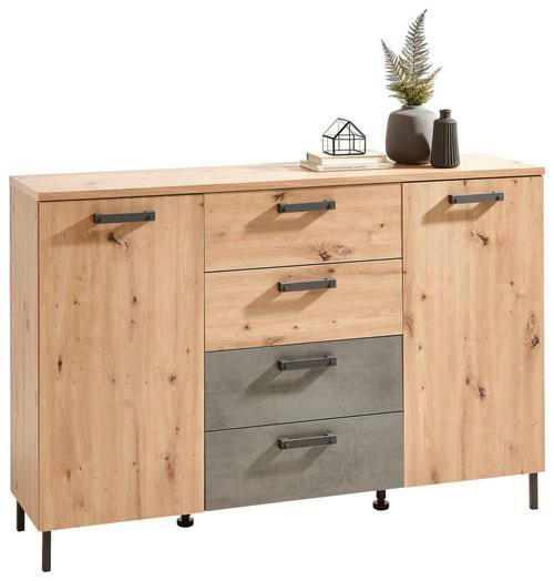 KOMMODE 150/99,5/38 cm  in Eiche Artisan  - Anthrazit/Eiche Artisan, LIFESTYLE, Holzwerkstoff/Kunststoff (150/99,5/38cm) - Ti'me
