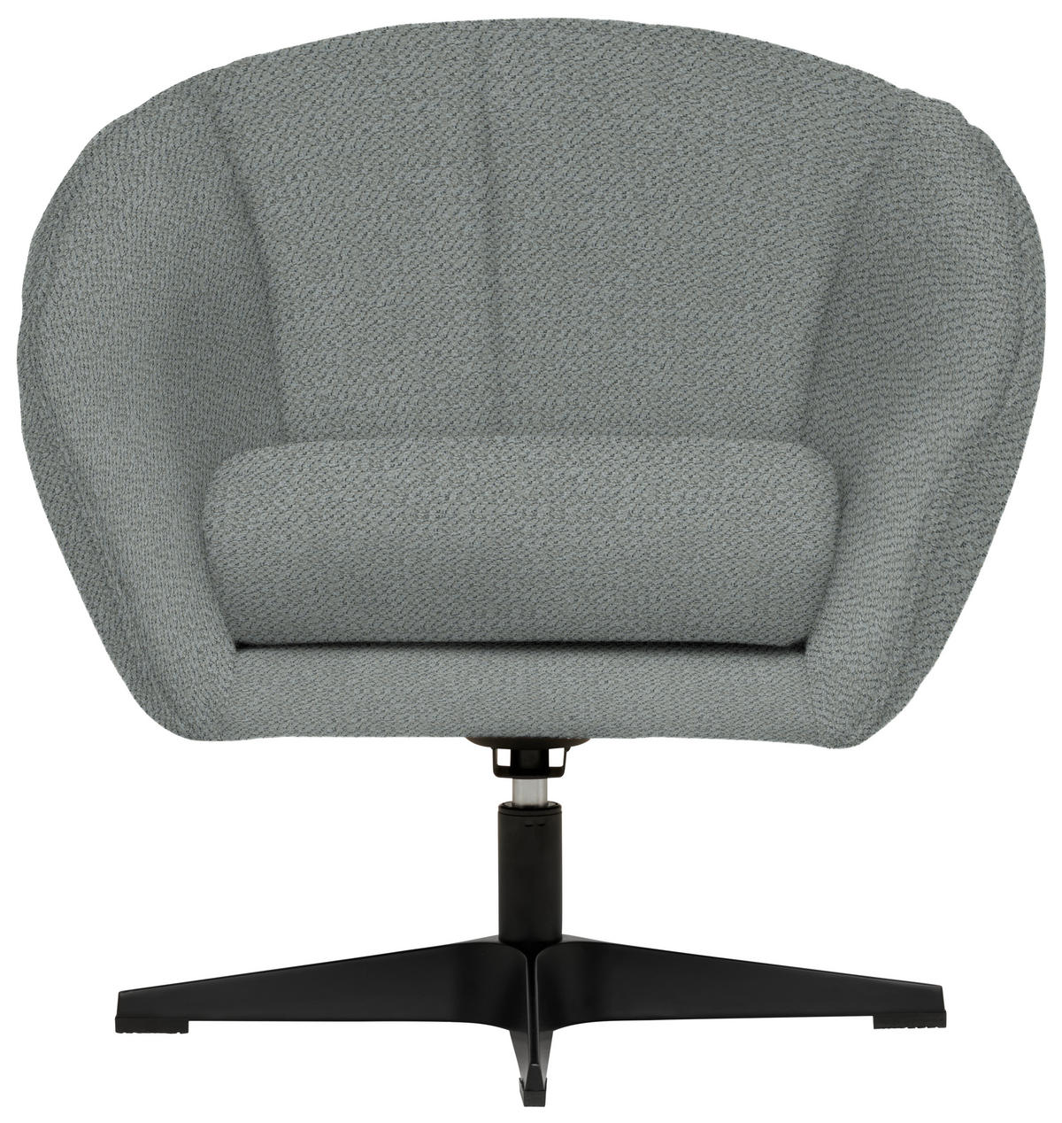 SESSEL in Chenille Hellgrau  - Hellgrau/Schwarz, Design, Textil/Metall (80/78/80cm) - Stylife