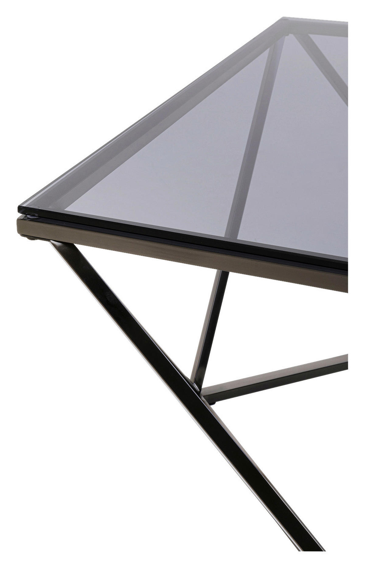 COUCHTISCH ESG 80/80/45 cm quadratisch Schwarz  - Schwarz, Basics, Glas/Metall (80/80/45cm) - Kare-Design