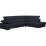 WOHNLANDSCHAFT in Leder Dunkelblau - Alufarben/Dunkelblau, Design, Leder/Metall (275/226cm) - Beldomo Premium WOHNLANDSCHAFT in Leder Dunkelblau - Alufarben/Dunkelblau, Design, Leder/Metall (275/226cm) - Beldomo Premium