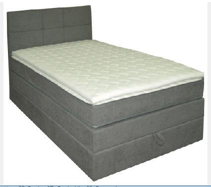 POSTEL BOXSPRING, 140/200 cm, šedá - šedá/černá, Moderní, dřevo/kompozitní dřevo (140/200cm) - Hom`in