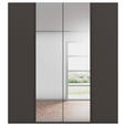 DREHTÜRENSCHRANK 201/223/61 cm,  in Graphitfarben, 4-türig  - Graphitfarben, Basics, Glas/Holzwerkstoff (201/223/61cm) - Novel