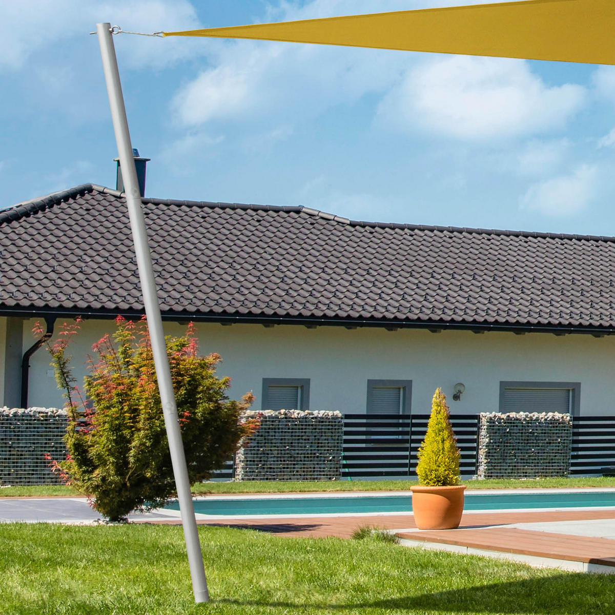 GARTENSONNENSEGEL   - Gelb, Basics, Kunststoff (300/300cm)