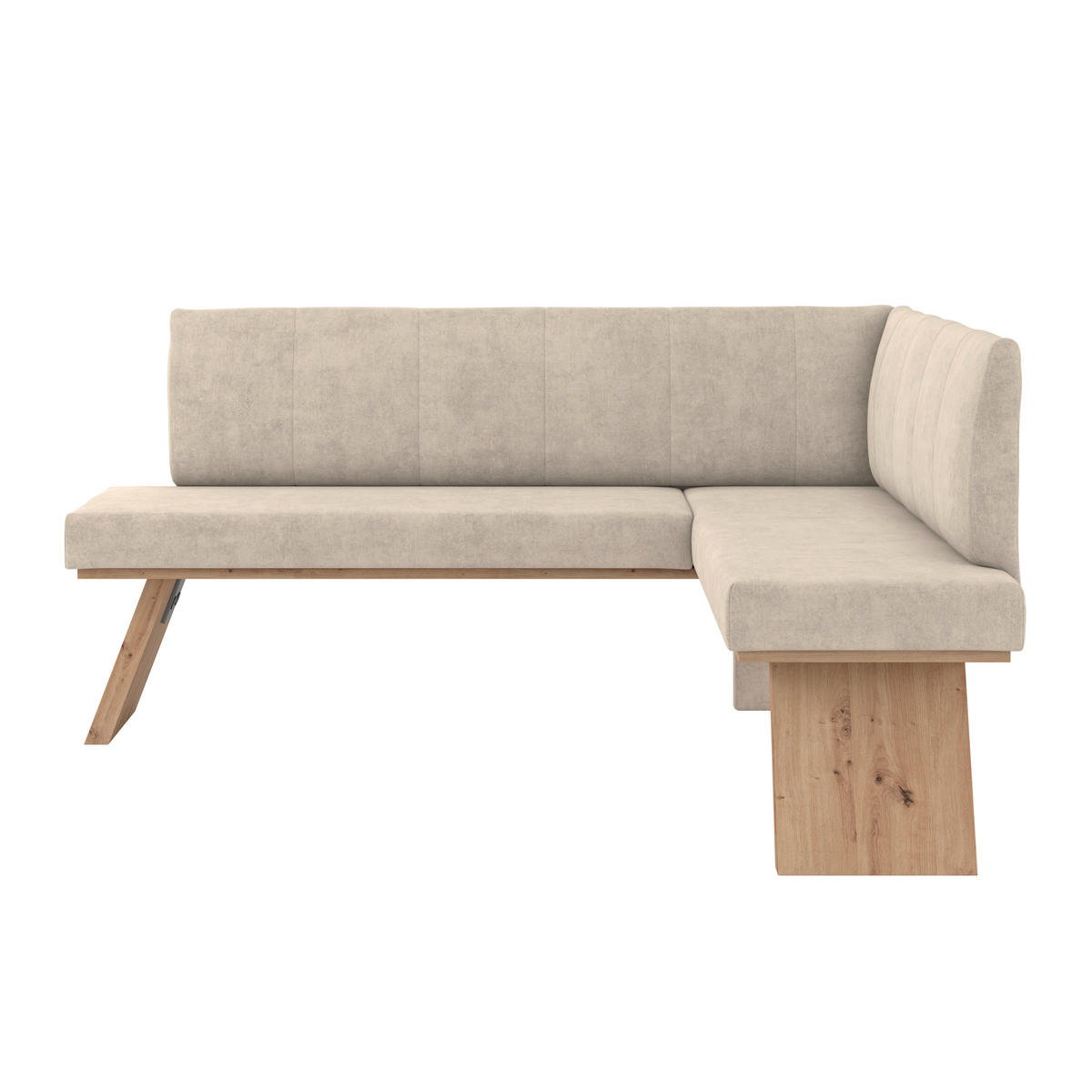 ECKBANK 185/150 cm Webstoff Beige   - Eichefarben/Beige, KONVENTIONELL, Textil (185/150cm) - Livetastic