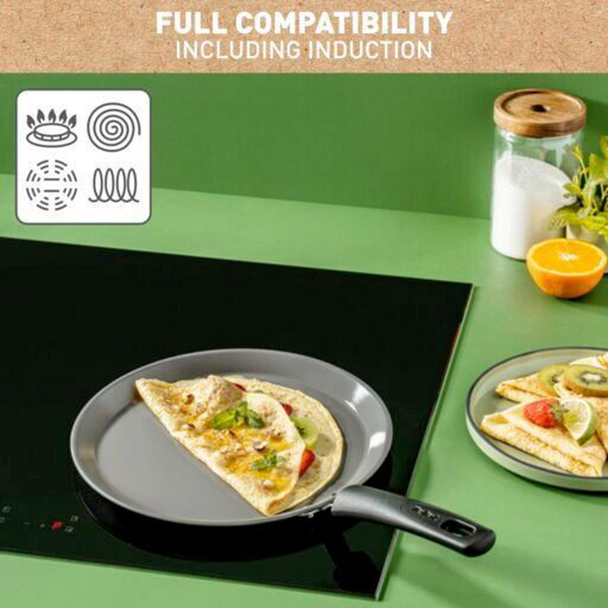 PONEV ZA PALAČINKE Renew 25 cm - siva, Basics, kovina/keramika (25cm) - Tefal