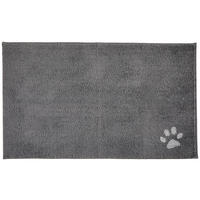 BADEMATTE Grau, Silberfarben 70/120 cm  - Silberfarben/Grau, Kunststoff/Textil (70/120cm) - Esposa
