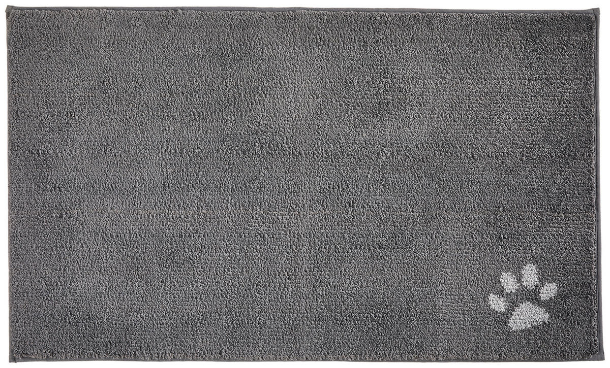 BADEMATTE Grau, Silberfarben 70/120 cm  - Silberfarben/Grau, Kunststoff/Textil (70/120cm) - Esposa
