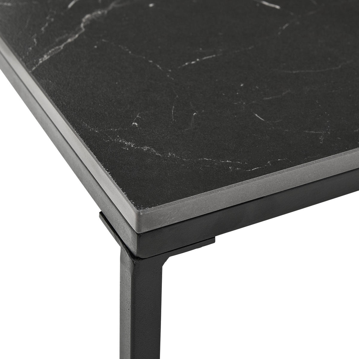 COUCHTISCHSET 75/65/27/22/75/65 cm quadratisch Schwarz  - Schwarz, Design, Keramik/Metall (75/65/27/22/75/65cm) - Livetastic