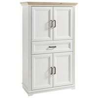 MIDISCHRANK 83/138/43 cm  - Eichefarben/Silberfarben, LIFESTYLE, Holzwerkstoff/Kunststoff (83/138/43cm) - Livetastic