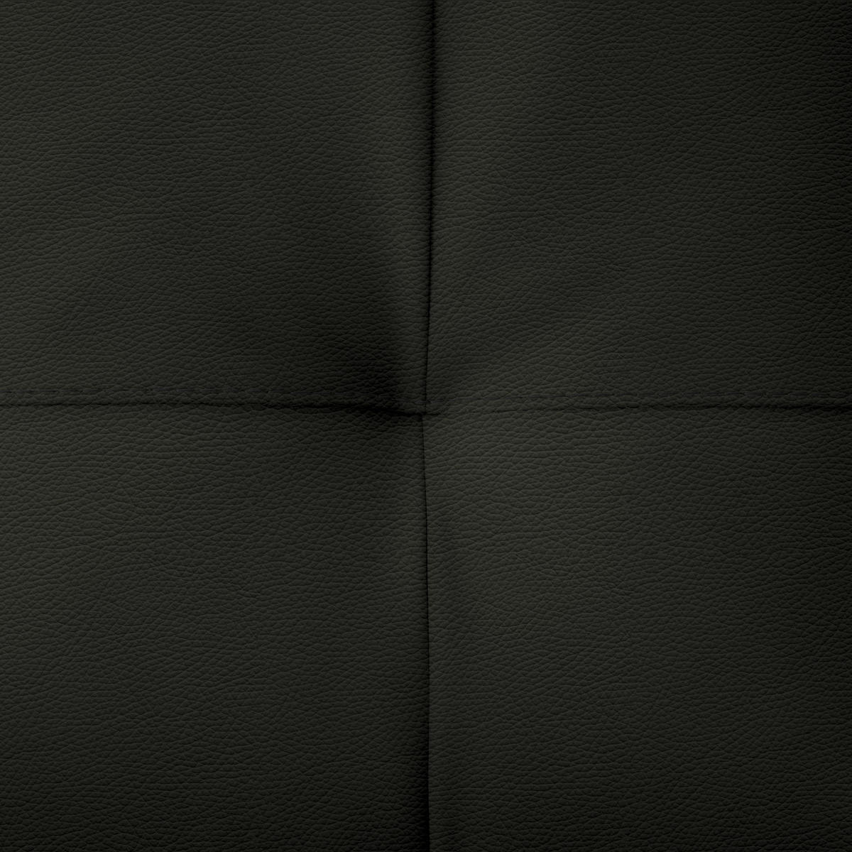 ECKSOFA in Echtleder Schwarz  165/313 cm  - Schwarz, Design, Leder/Metall (165/313cm) - Emilio Belluti