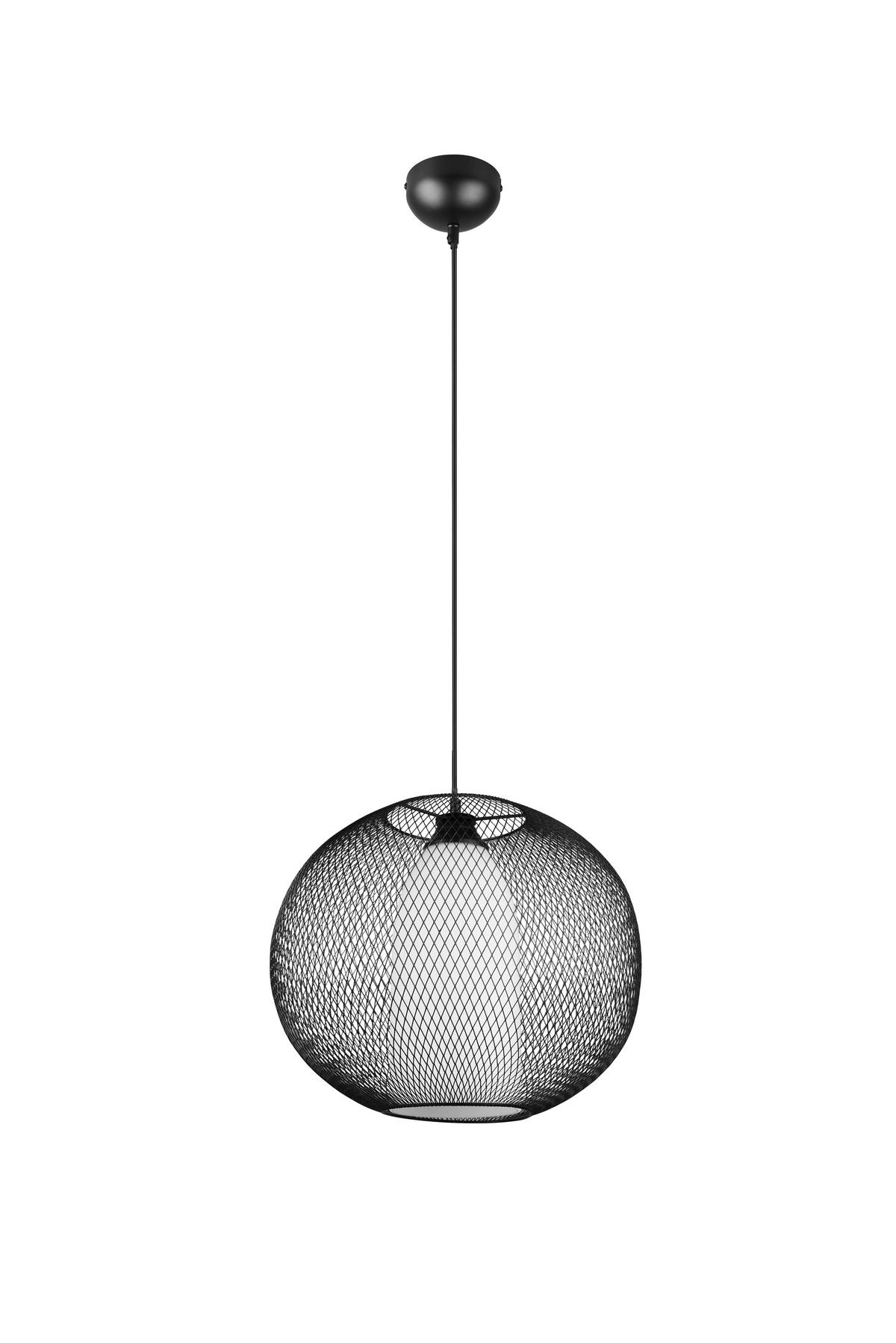 PENDELLEUCHTE 40/150 cm    - Weiss/Schwarz, Konventionell, Glas/Metall (40/150cm) - Trio Leuchten