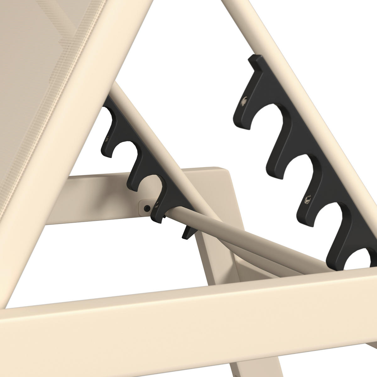 SONNENLIEGE 55/92/164 cm  - Beige, Design, Textil/Metall (55/92/164cm) - Ambia Garden