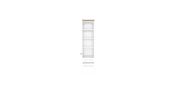 MIDISCHRANK 30/130/35 cm - Alufarben/Weiß, KONVENTIONELL, Holzwerkstoff/Metall (30/130/35cm) - Xora