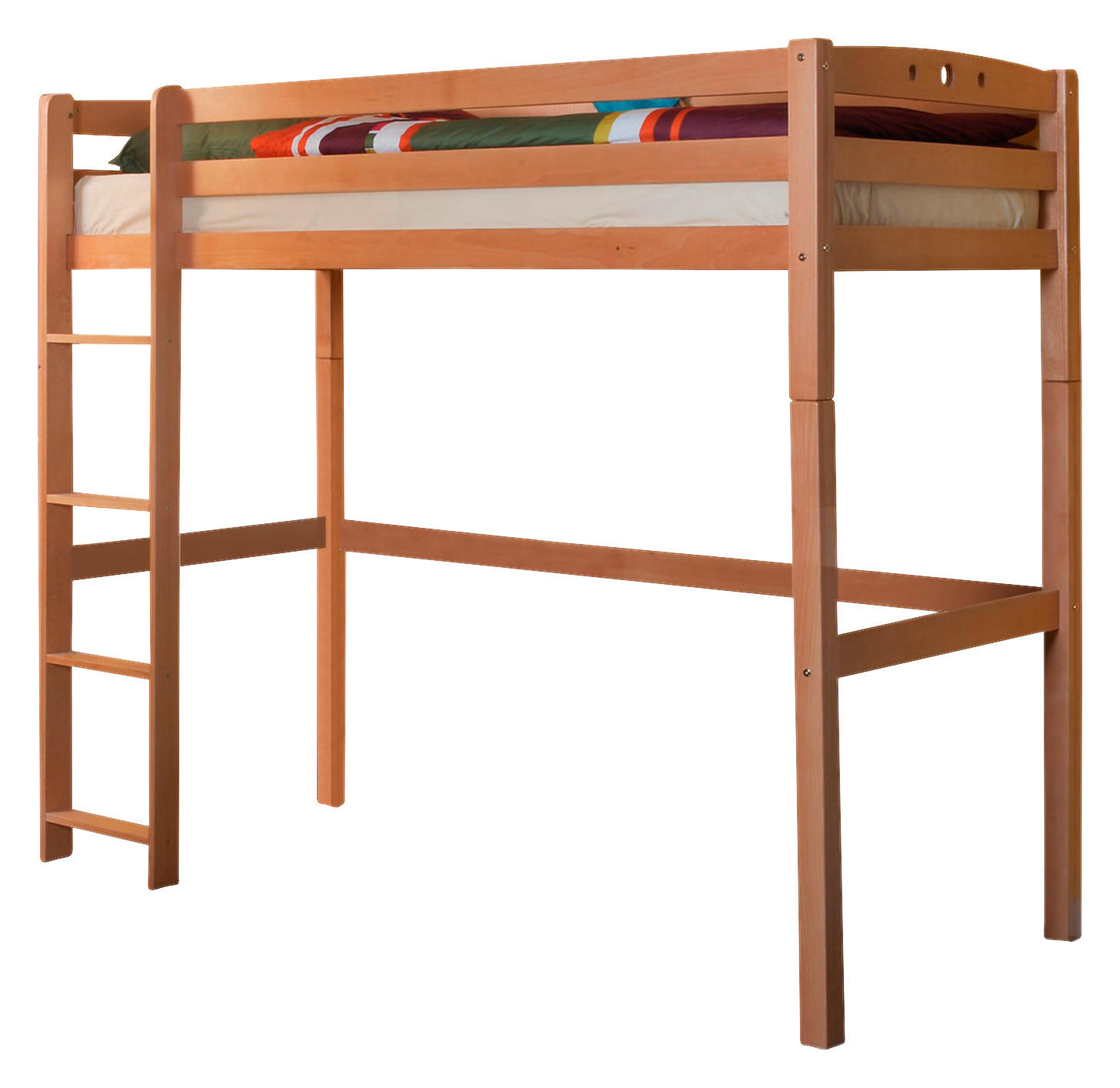 HOCHBETT 90/200 cm,  in Buchefarben, Absturzsicherung, Leiter  - Buchefarben, Basics, Holz (90/200cm) - MID.YOU