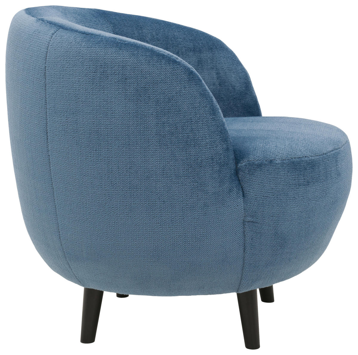 SESSEL Webstoff Blau    - Blau/Schwarz, Design, Holz/Textil (72/72/76cm) - LOOKS by W.Joop