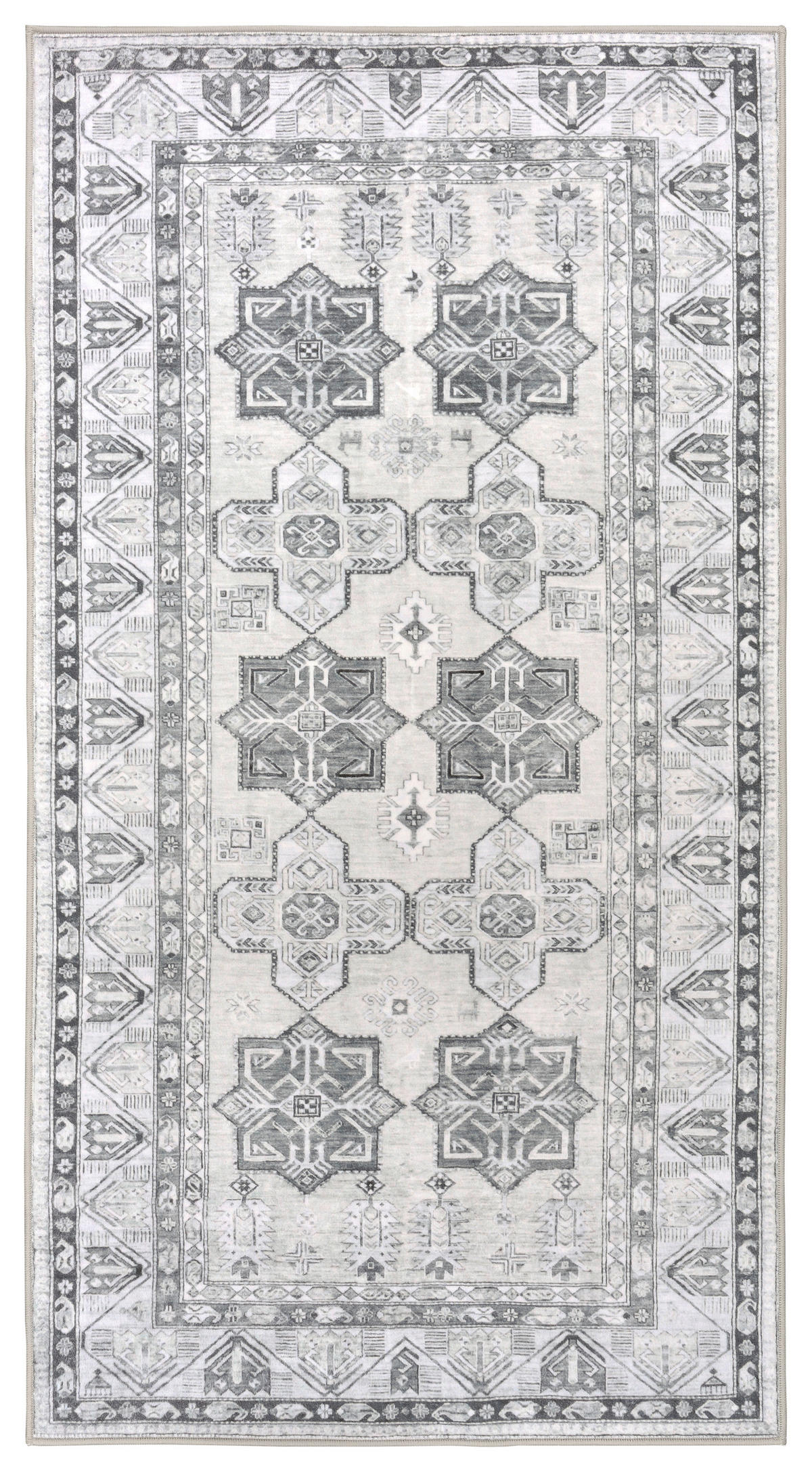 FLACHWEBETEPPICH 80/150 cm LIVING-CLASSIC, waschbar Hellgrau, Greige  - Greige/Hellgrau, Design, Kunststoff/Textil (80/150cm) - Lindorug