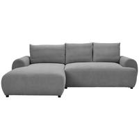 ECKSOFA Dunkelgrau Webstoff  - Dunkelgrau/Schwarz, MODERN, Kunststoff/Textil (175/265cm) - Carryhome