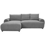 ECKSOFA in Webstoff Dunkelgrau  - Dunkelgrau/Schwarz, MODERN, Kunststoff/Textil (175/265cm) - Carryhome