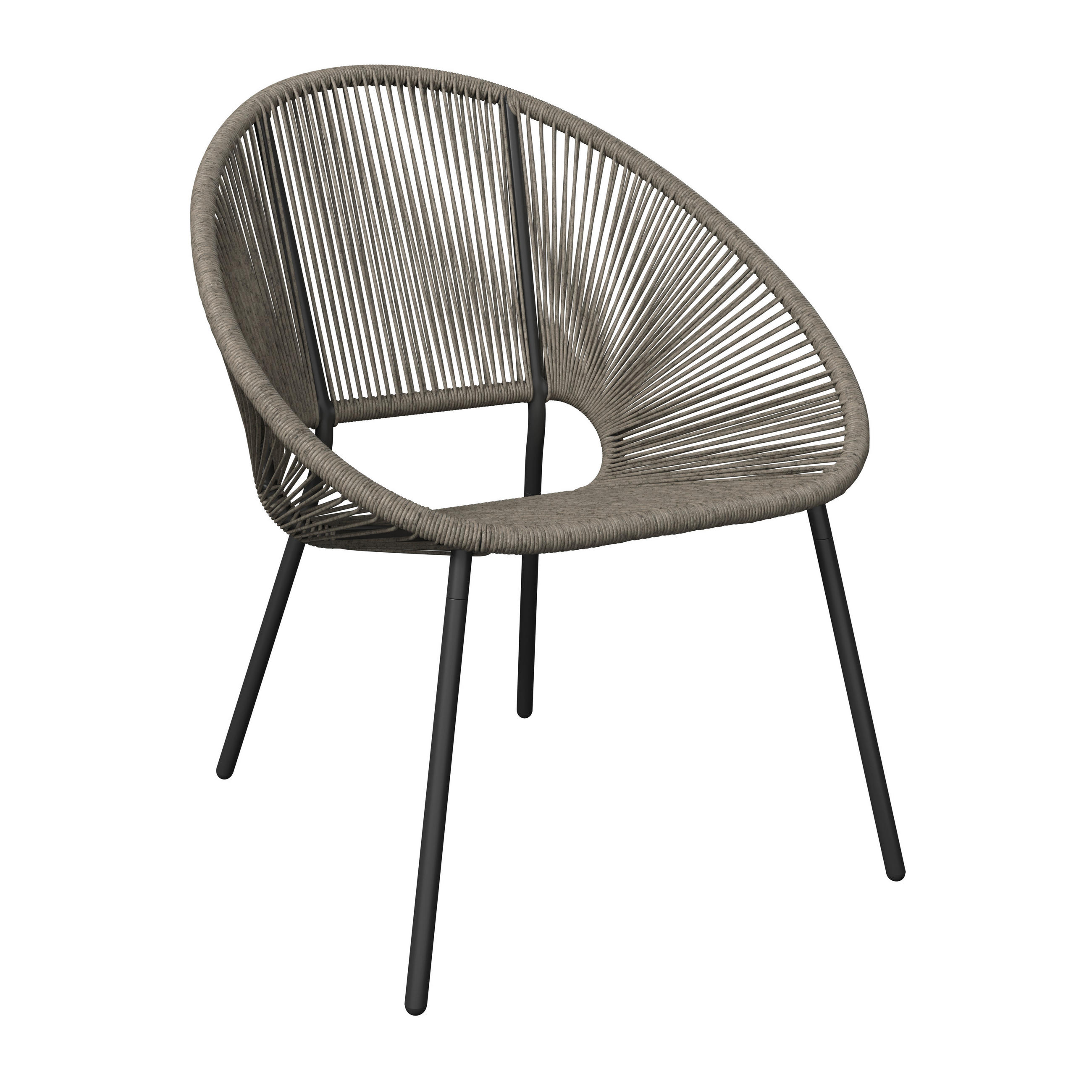 Ambia Garden Gartensessel Grau, Schwarz 69x82x68 cm