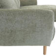 ECKSOFA Olivgrün Flachgewebe  - Buchefarben/Olivgrün, KONVENTIONELL, Holz/Textil (230/144cm) - Carryhome
