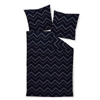 POSTEĽNÁ BIELIZEŇ, makosatén, tmavomodrá, 140/200 cm  - tmavomodrá, Modern, textil (140/200cm) - Janine