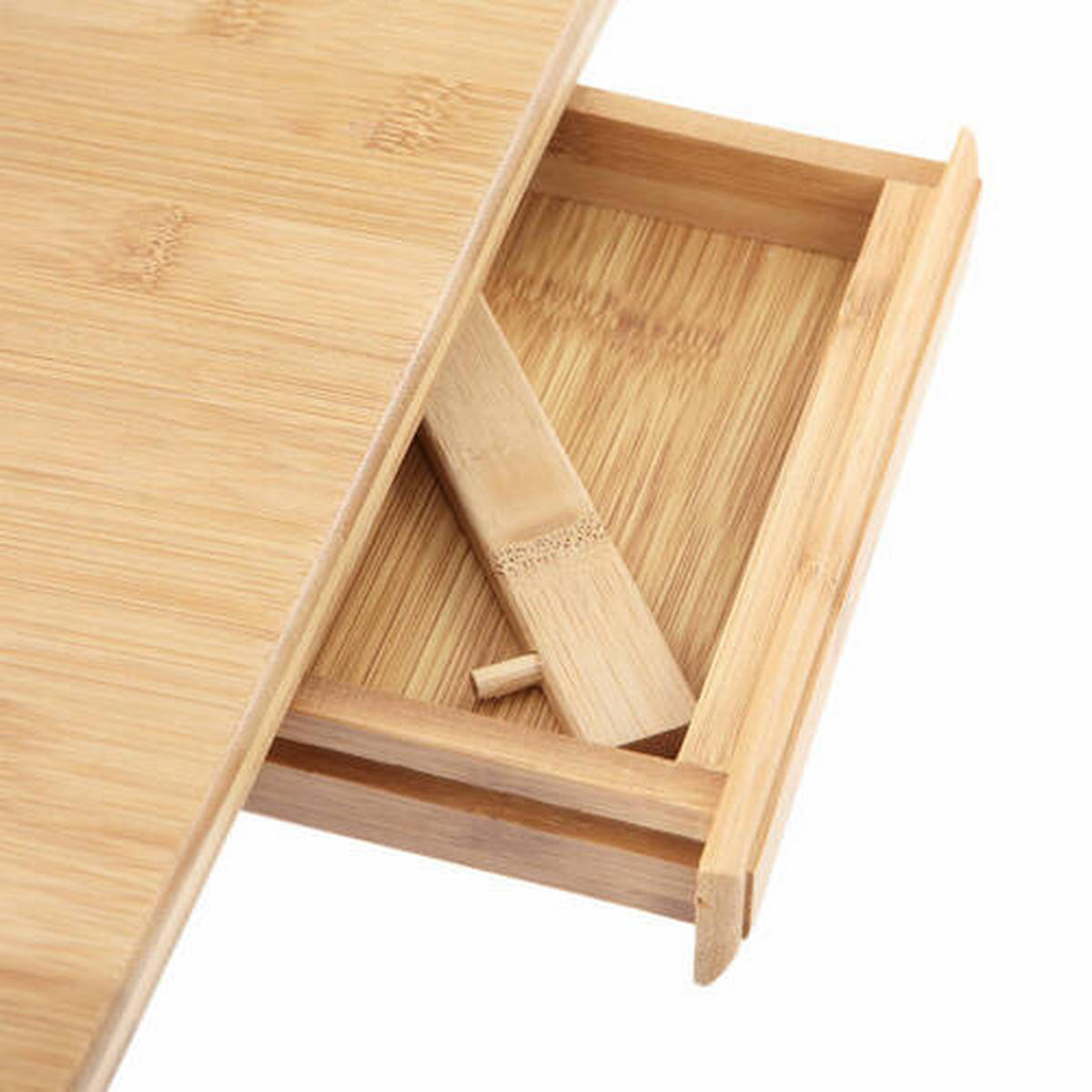 LAPTOPTISCH Bambus Naturfarben, Hellbraun  - Hellbraun/Naturfarben, Basics, Holz (80-89/35/21-29cm) - Boxxx