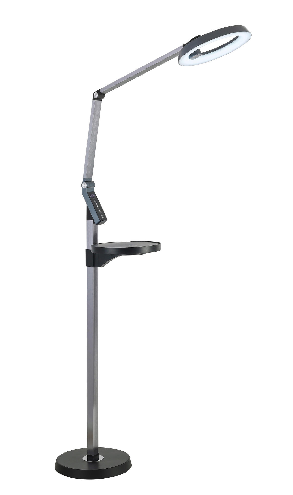 STOJACÍ LED SVÍTIDLO, 71/135 cm  - antracitová, Trend, kov/plast (71/135cm) - Novel