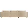 WOHNLANDSCHAFT Beige Webstoff  - Beige/Schwarz, MODERN, Kunststoff/Textil (153/350/153cm) - Xora