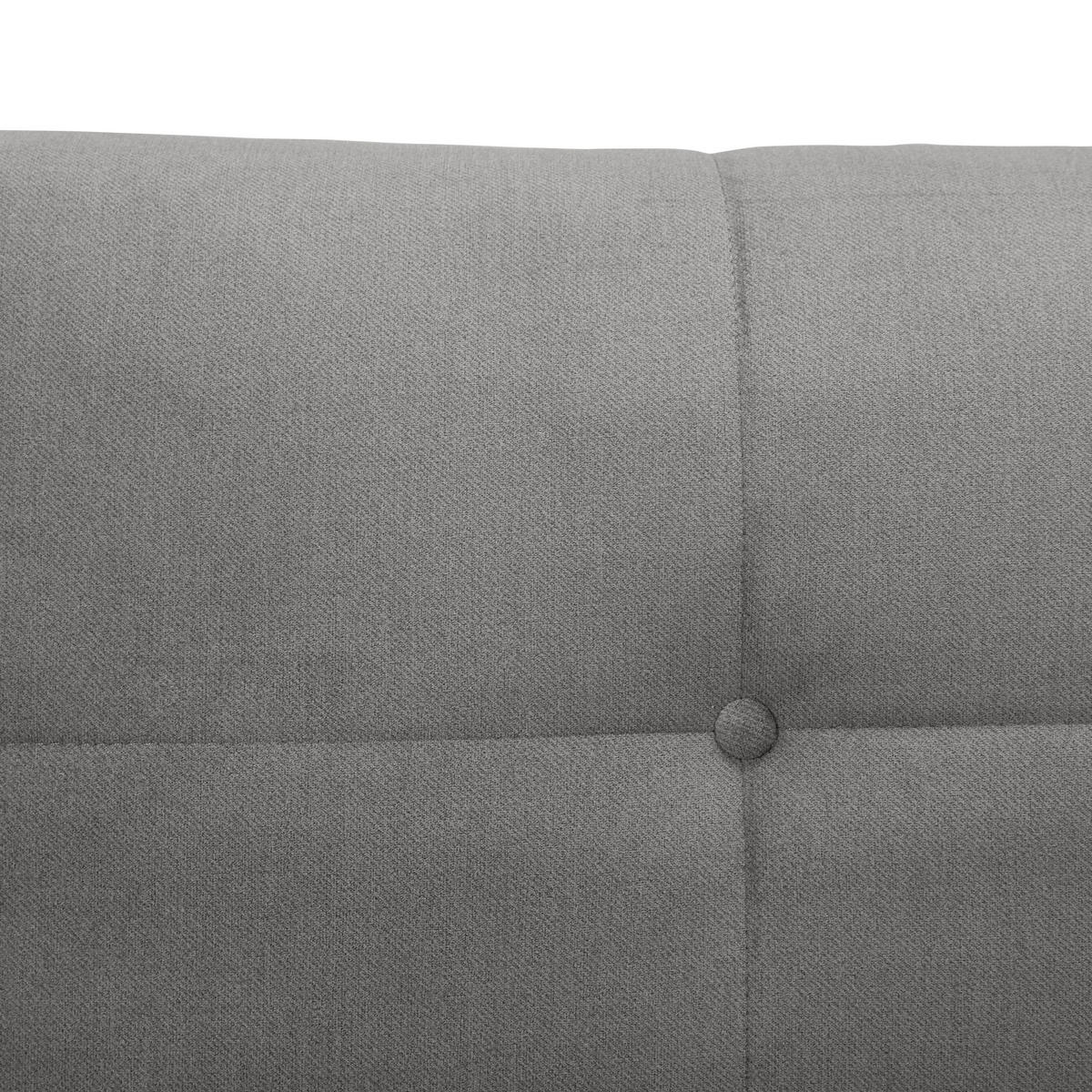 SCHLAFSOFA in Samt Grau  - Schwarz/Grau, Konventionell, Holz/Textil (220/95/98cm) - MID.YOU