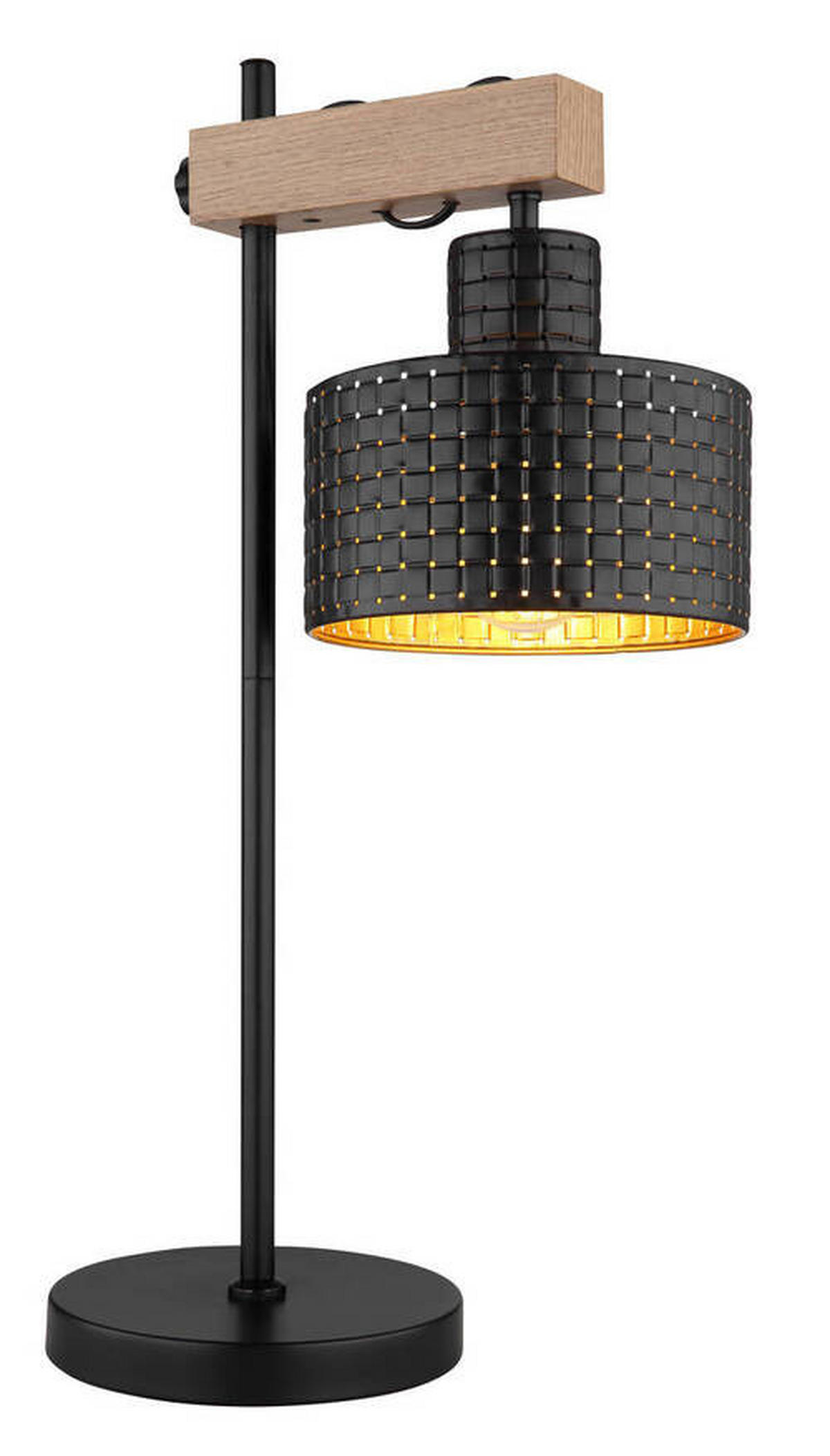 BORDSLAMPA Rielly 31/18/55 cm   - svart/mörkbrun, Design, metall/trämaterial (31/18/55cm) - Globo