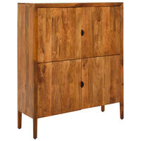 HIGHBOARD  in 120/140/40 cm  - Schwarz/Honig, LIFESTYLE, Holz/Metall (120/140/40cm) - MID.YOU