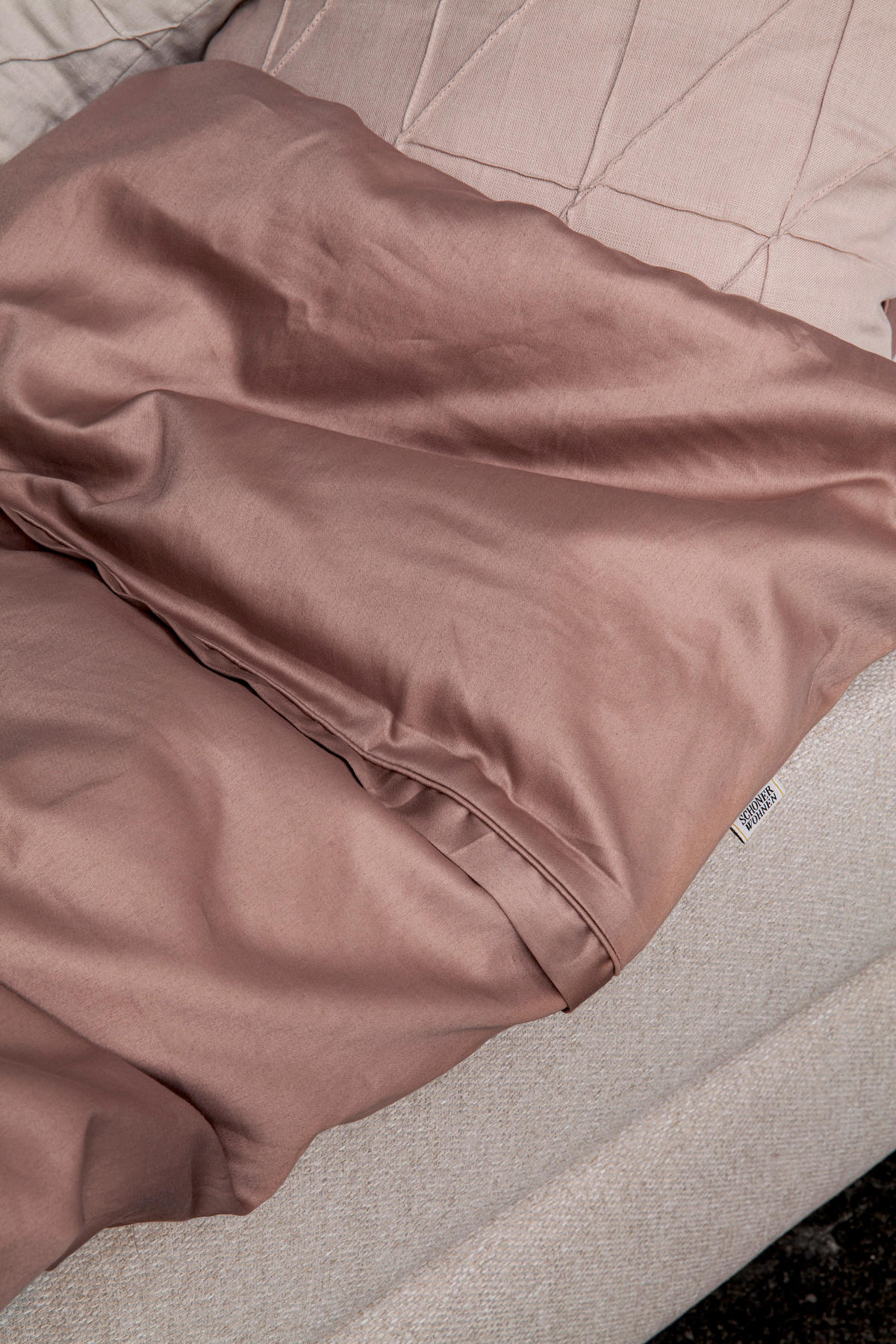 OBOUSTRANNÉ POVLEČENÍ, satén, růžová, starorůžová, 135/200 cm - starorůžová/růžová, Basics, textil (135/200cm) - Schöner Wohnen