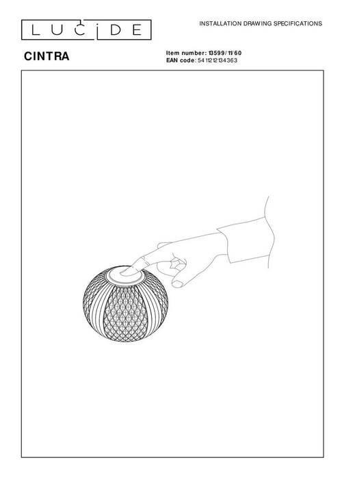 Thumbnail - Lucide Led-Tischleuchte Cintra, Transparent, Kunststoff, 11x10.5x11 cm, RoHS, Reach, 3 Helligkeitsstufen, Touch-Schalter...