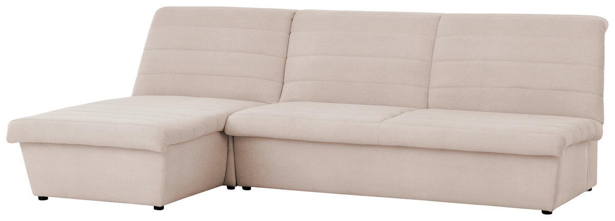 ECKSOFA in Webstoff Ecru  168/274 cm  - Ecru/Schwarz, Design, Kunststoff/Textil (168/274cm) - LOOKS by W.Joop