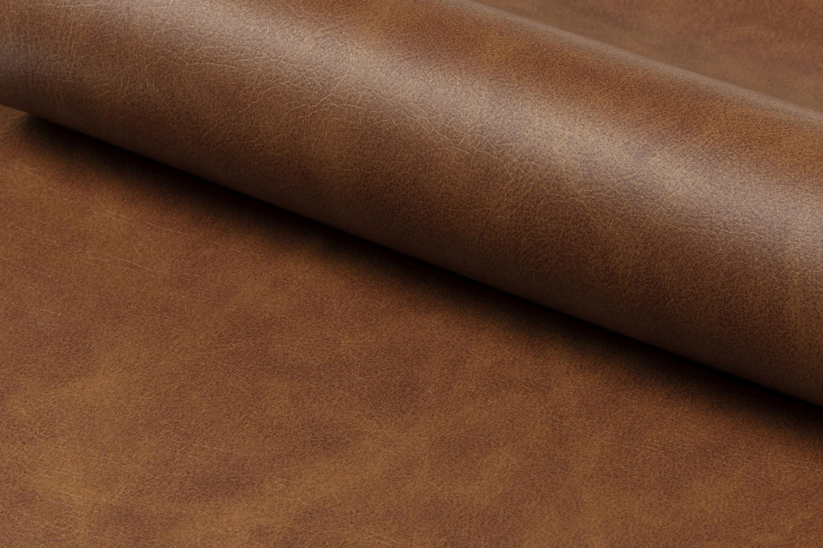DREHSTUHL Lederlook Braun, Schwarz, Cognac  - Cognac/Schwarz, KONVENTIONELL, Textil/Metall (57/77,5/59cm) - MID.YOU