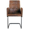 ARMLEHNSTUHL  in Eisen Webstoff  - Schwarz/Braun, Modern, Textil/Metall (52/91/59,5cm) - MID.YOU